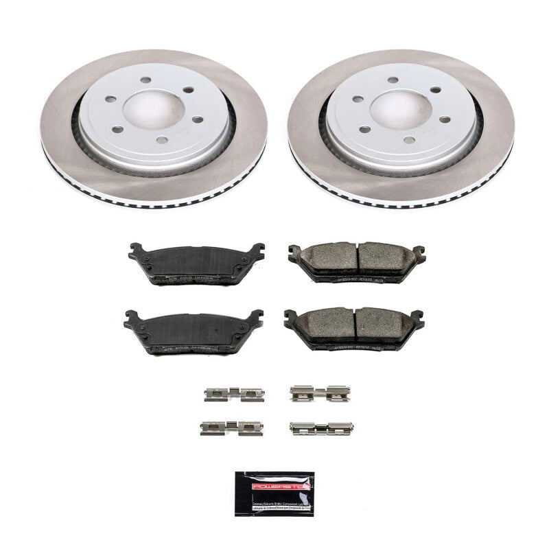 Power Stop 15-17 Ford F-150 Rear Semi-Coated Rotor Kit