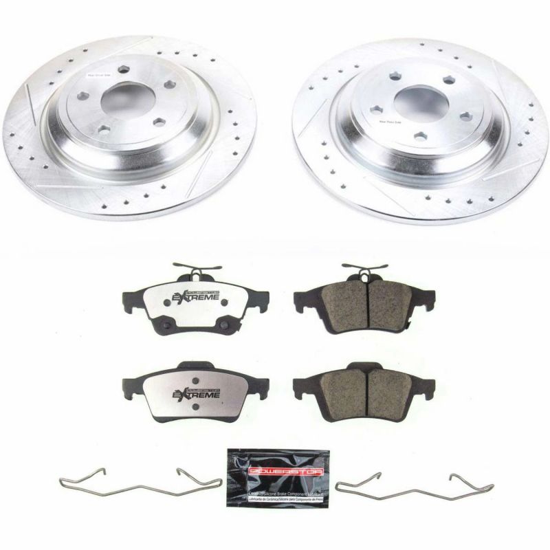 Power Stop 16-18 Ford Focus Rear Z26 Street Warrior Brake Kit