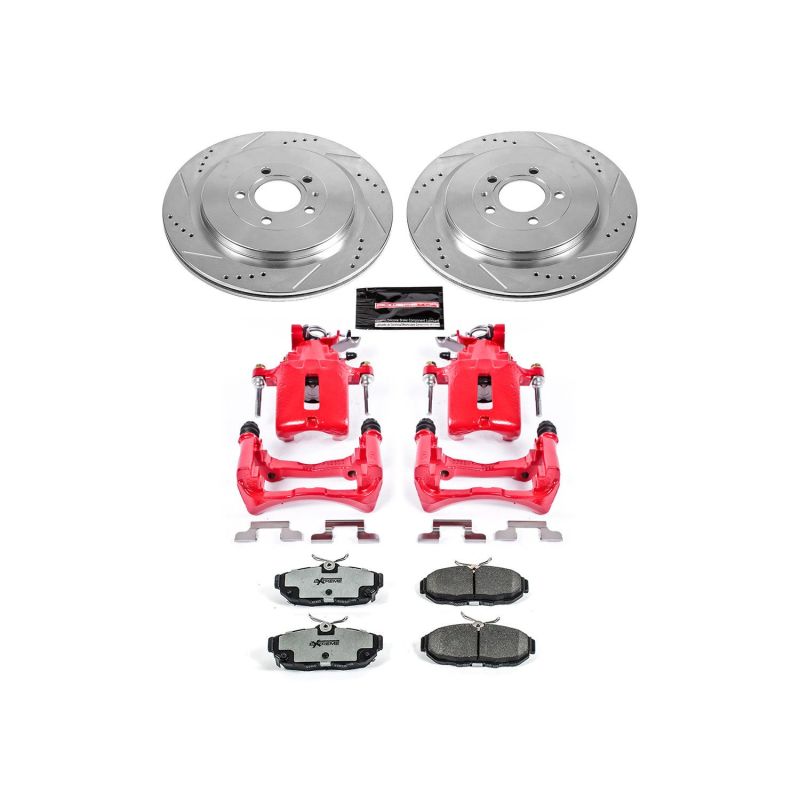 Power Stop 13-14 Ford Mustang Rear Z26 Street Warrior Brake Kit w/Calipers