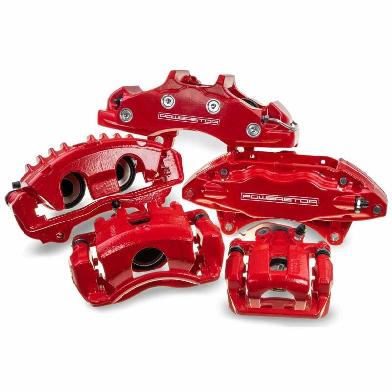 Power Stop 97-02 Ford Expedition Rear Red Calipers w/o Brackets - Pair