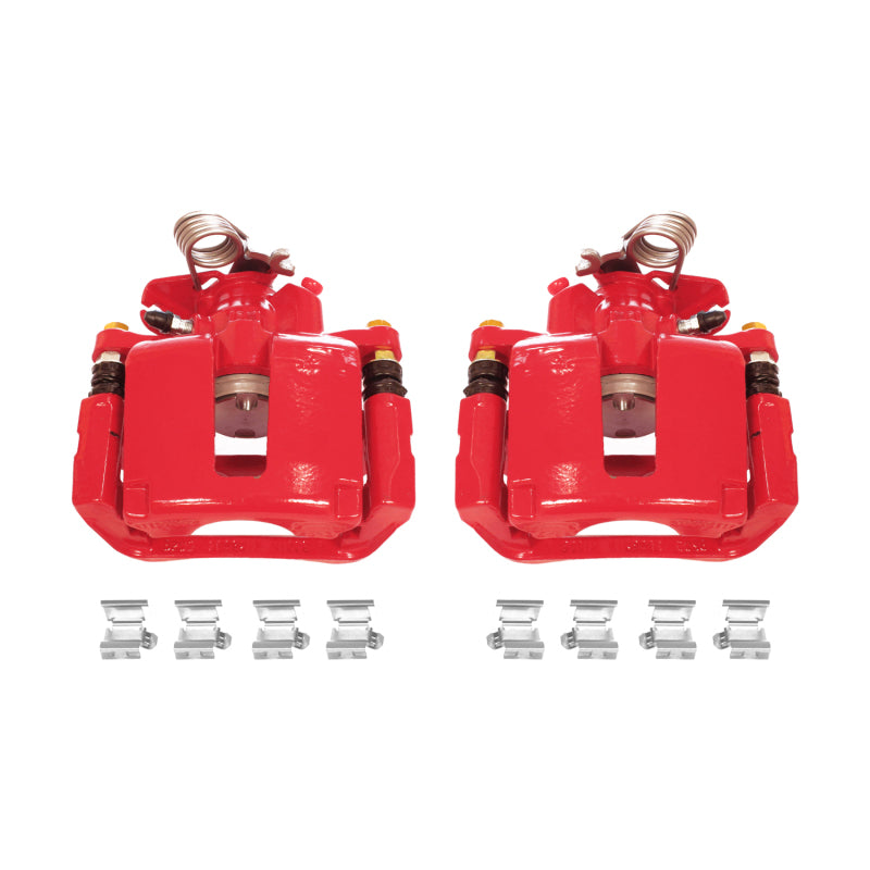 Power Stop 13-17 Ford Explorer Rear Red Calipers w/Brackets - Pair