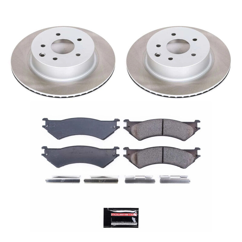 Power Stop 99-07 Ford E-350 Super Duty Rear Semi-Coated Rotor Kit