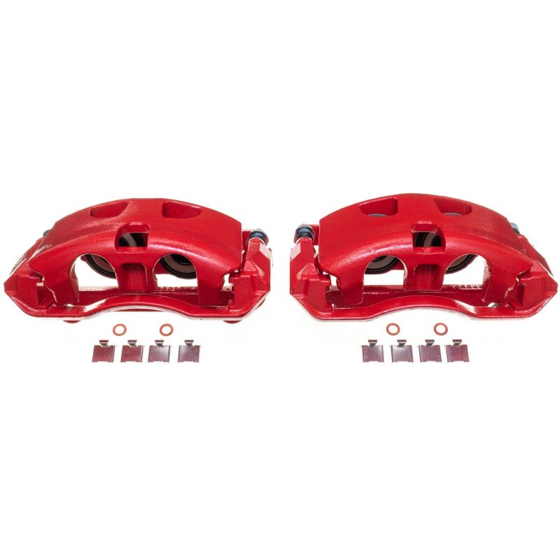 Power Stop 12-19 Ford F-150 Front Red Calipers w/Brackets - Pair