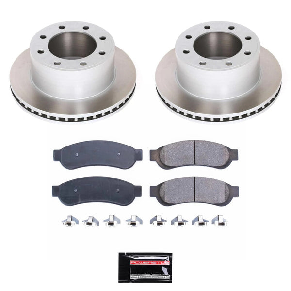 Power Stop 10-12 Ford F-350 Super Duty Rear Semi-Coated Rotor Kit