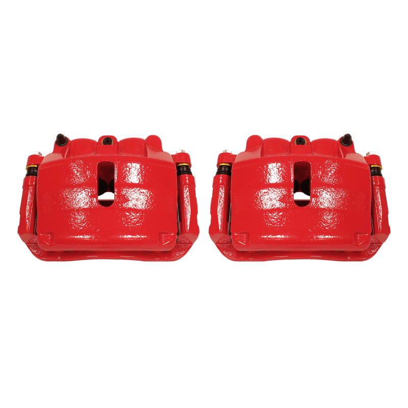 Power Stop 2009 Ford F-150 Front Red Calipers w/Brackets - Pair