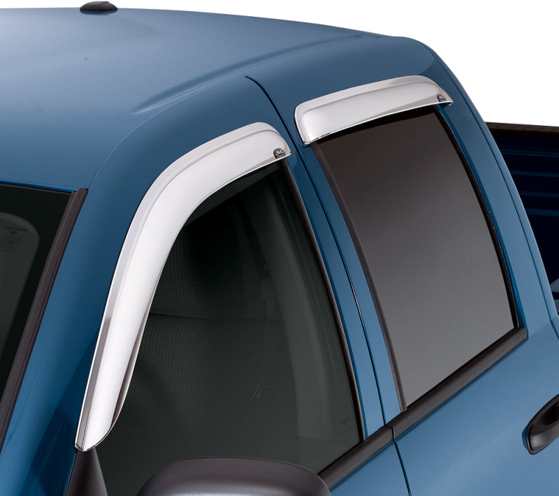 AVS 07-14 Ford Edge Ventvisor Outside Mount Front & Rear Window Deflectors 4pc - Chrome