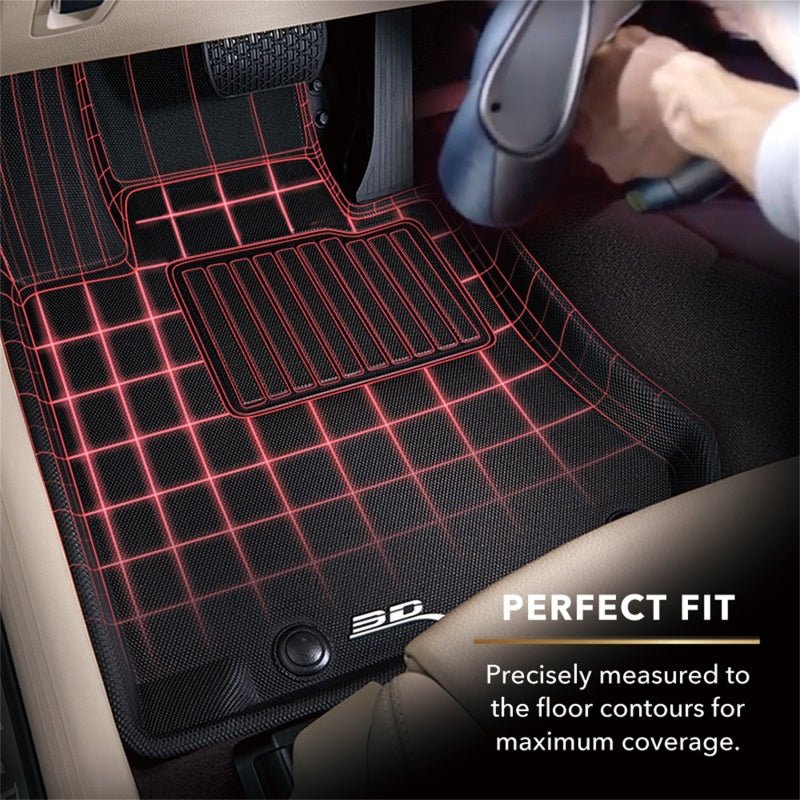 3D MAXpider 12-21 Dodge Charger AWD Kagu 1st Row Floormats - Black - Eastern Shore Retros