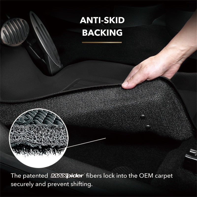 3D MAXpider 12-21 Dodge Charger AWD Kagu 1st Row Floormats - Black - Eastern Shore Retros