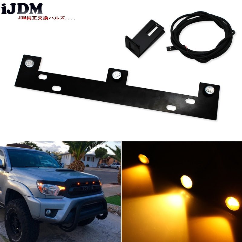 3pcs High Power Super Bright Raptor Style LED Grille Lights Kit w/ Mounting Bracket For 2009-up Ford F-150, Amber/White - Eastern Shore Retros