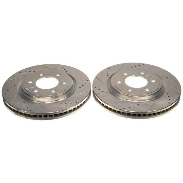 Power Stop 21-22 Ford F-150 Front Drilled & Slotted Rotor (Pair)
