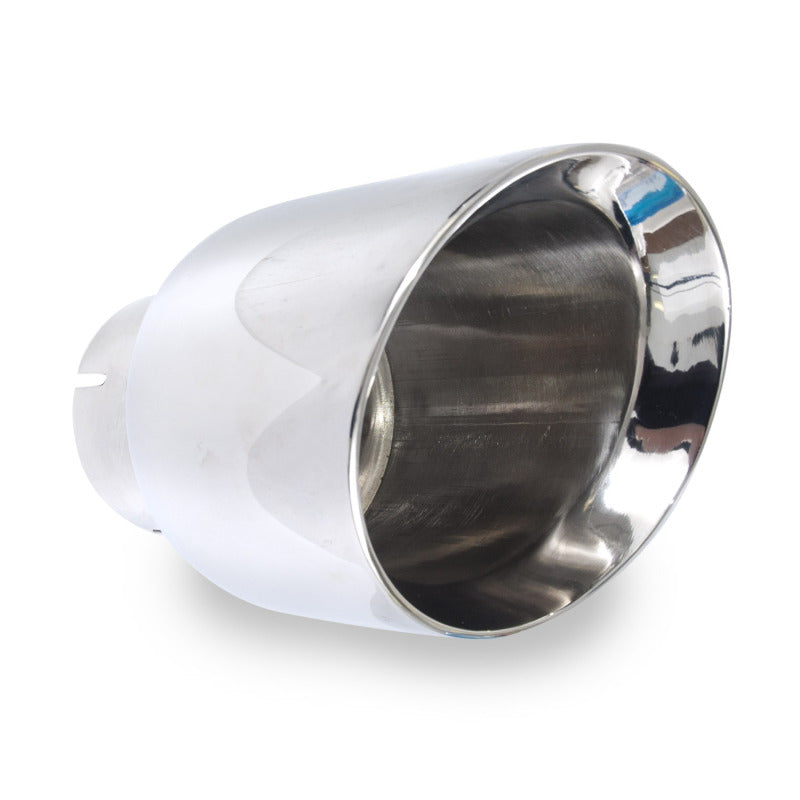 Stainless Works Conical Double Wall Slash Cut Exhaust Tip - 5in Body 3in Inlet 6-1/4in length