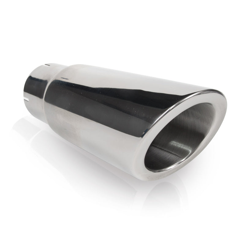 Stainless Works Double Wall Slash Cut Exhaust Tip - 4in Body 3in ID