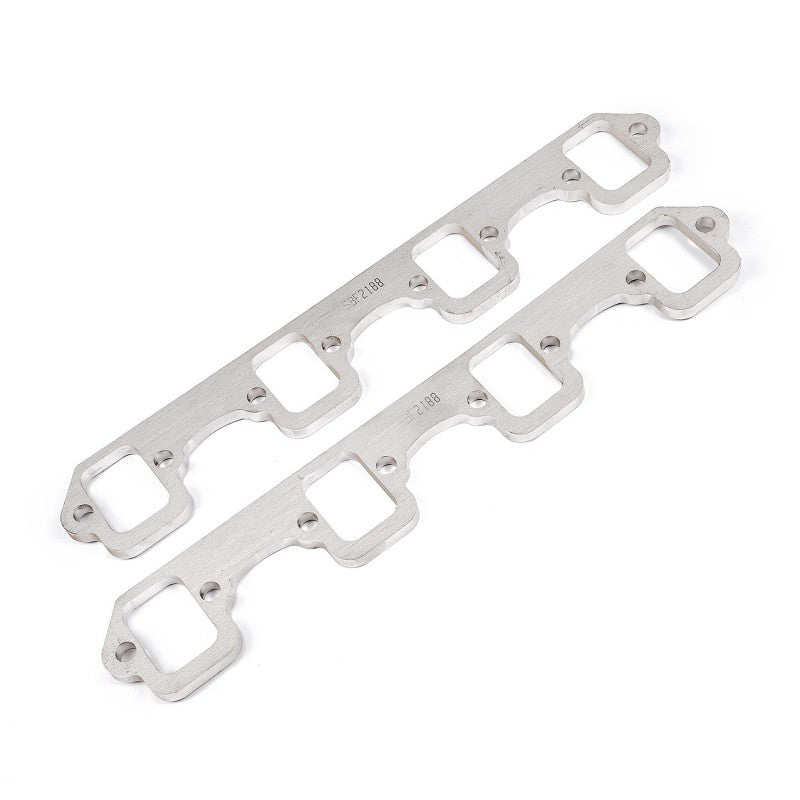 Stainless Works SBF Rectangular Shaped Port Header 304SS Exhaust Flanges 1-7/8in Primaries (2in BP)