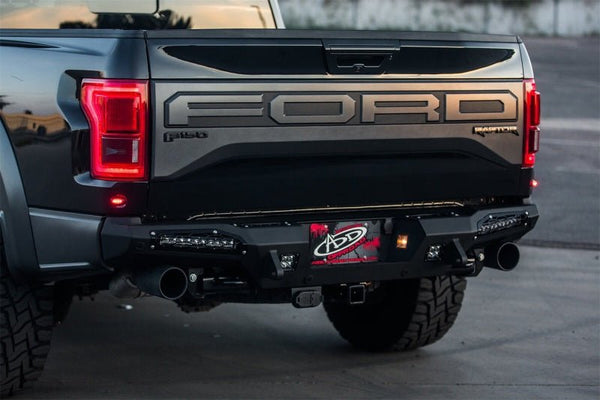 Addictive Desert Designs 17-18 Ford F-150 Raptor HoneyBadger Rear Bumper w/ 10in SR LED Mounts - Eastern Shore Retros