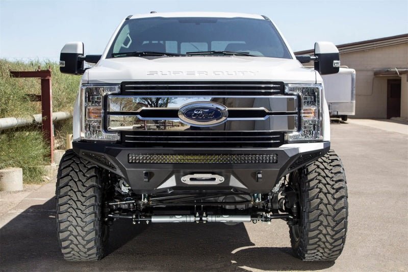 Addictive Desert Designs 17-18 Ford F-250 Super Duty Stealth Fighter Front Bumper w/ Winch Mounts - Eastern Shore Retros