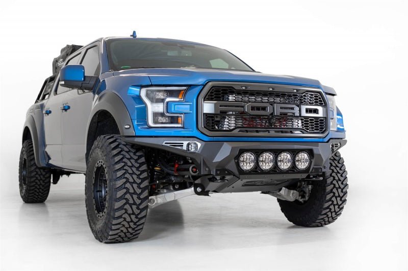 Addictive Desert Designs 17-20 Ford F-150 Raptor Bomber Front Bumper w/ 4 Rigid 360 6in Round Mounts - Eastern Shore Retros