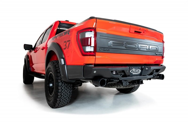 Addictive Desert Designs 2022+ Ford Raptor Stealth Fighter R Bumper w/ 2 Cube Lights - Hammer Black - Eastern Shore Retros