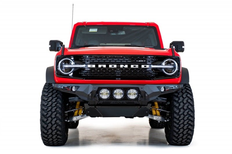 Addictive Desert Designs 21-22 Ford Bronco Bomber Front Bumper (w/ 3 Rigid 360 Mounts) - Eastern Shore Retros