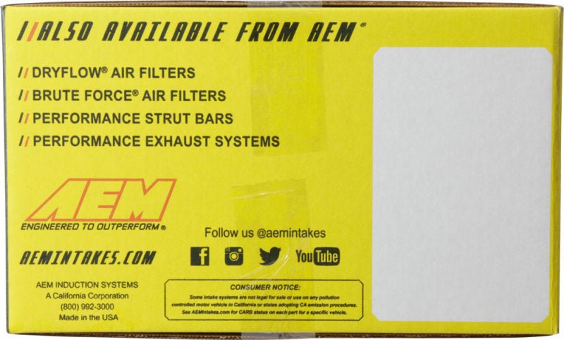AEM 02-06 RSX Type S Red Short Ram Intake - Eastern Shore Retros