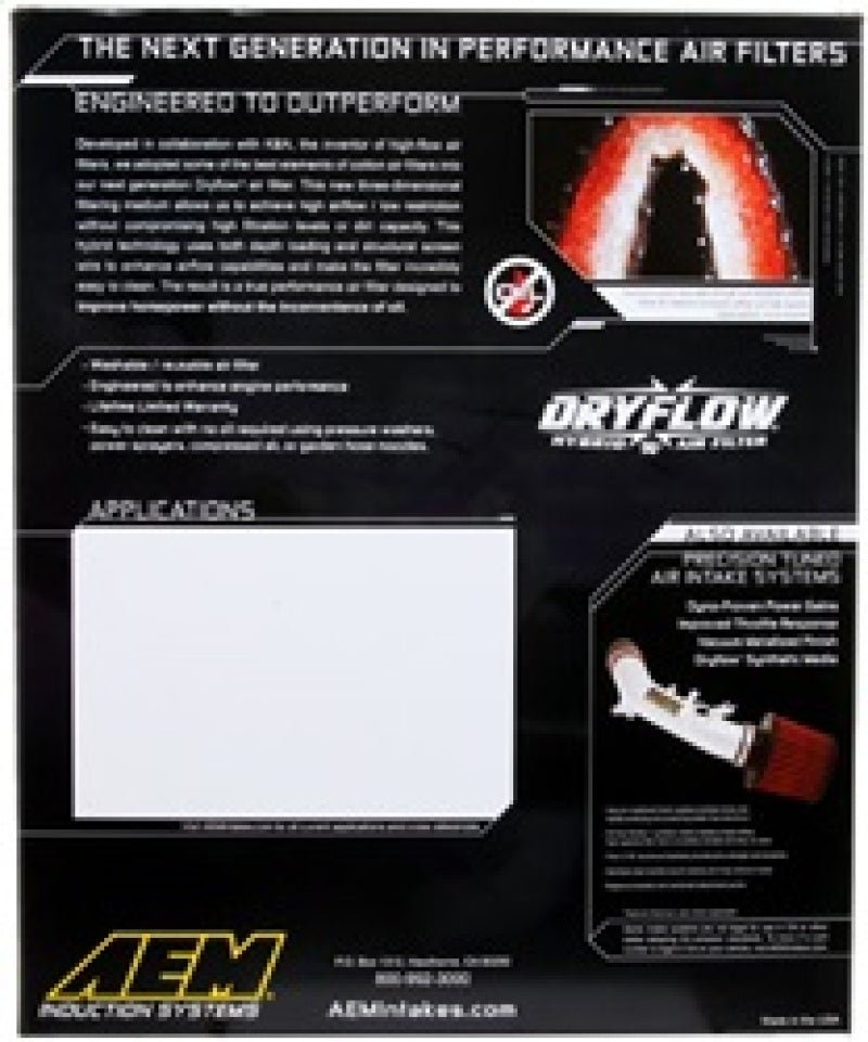 AEM 02-07 Dodge Ram 3.7L (V6)/4.7L-5.9L (V8) Dryflow Panel Air Filter - Eastern Shore Retros