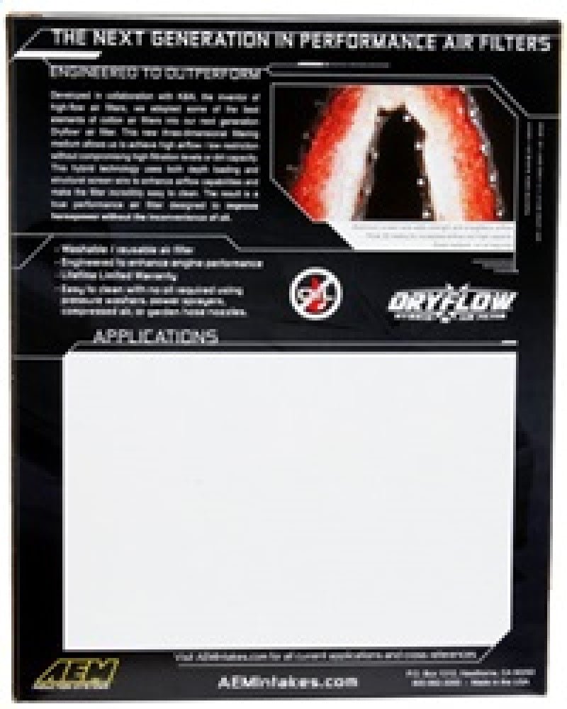 AEM 06-10 Toyota Yaris DryFlow Air Filter - Eastern Shore Retros