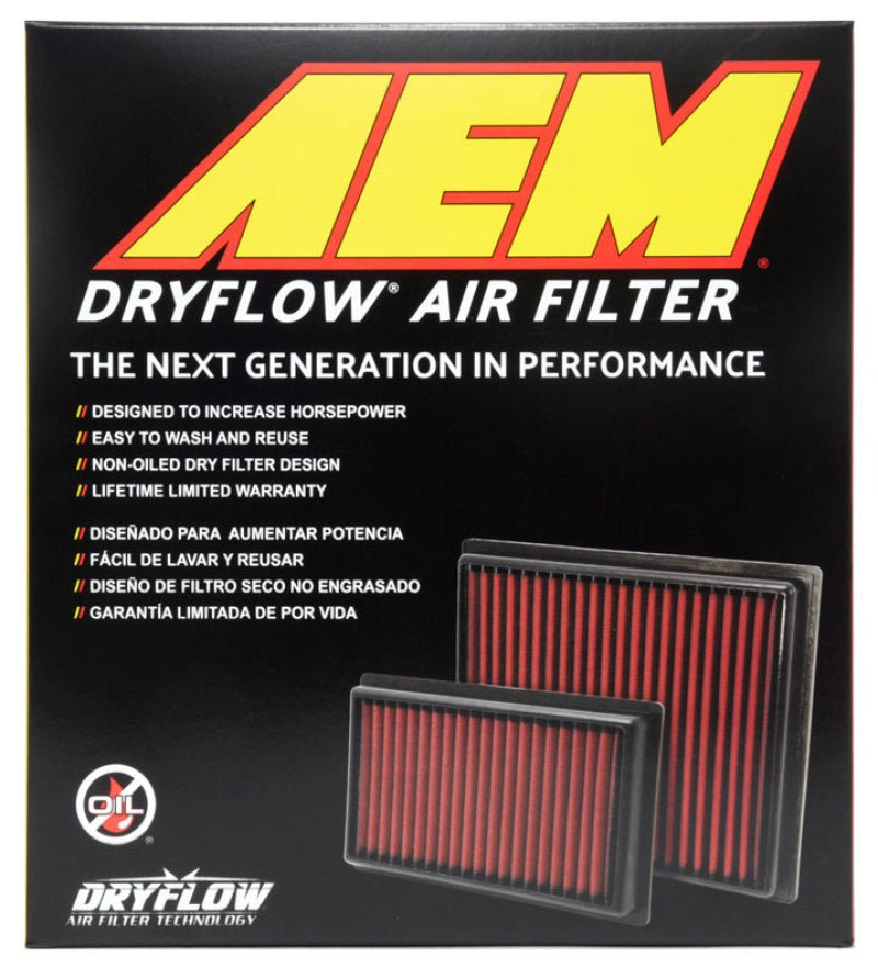 AEM 07-10 Impreza / 08-10 Forester 8.75in O/S L x 8.563in O/S W x 2.438in H DryFlow Air Filter - Eastern Shore Retros