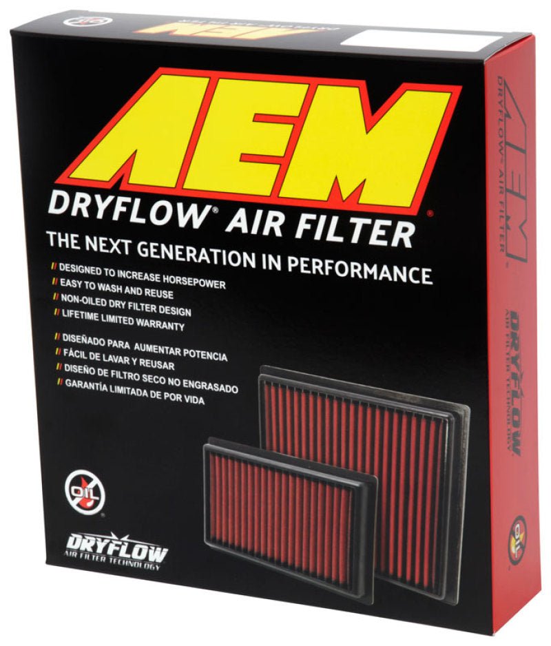 AEM 07-10 Impreza / 08-10 Forester 8.75in O/S L x 8.563in O/S W x 2.438in H DryFlow Air Filter - Eastern Shore Retros