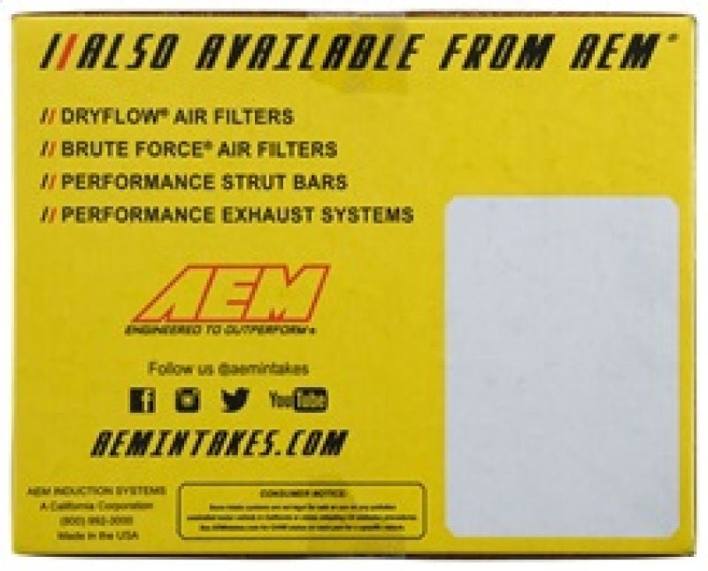 AEM 13-18 Ford Focus 2.0L L4 F/I (Non Turbo) Cold Air Intake - Eastern Shore Retros