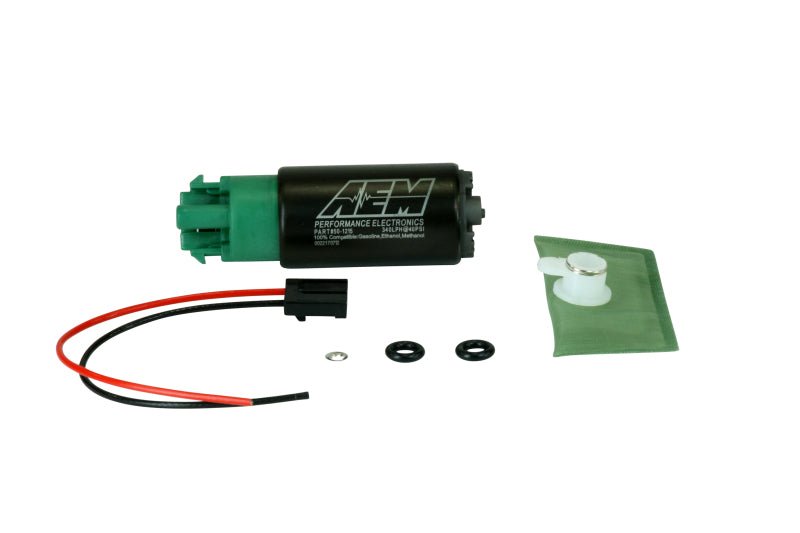 AEM 340LPH 65mm Fuel Pump Kit w/ Mounting Hooks - Ethanol Compatible - Eastern Shore Retros