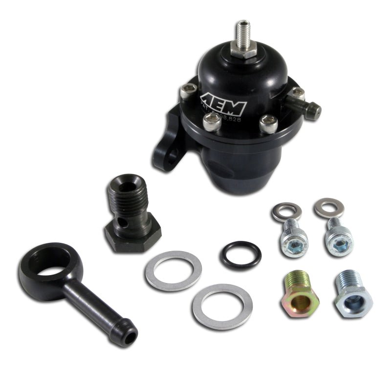 AEM 96-97 Acura CL / 94-97 Accord / 96-00 Civic Ex Black Adjustable Fuel Pressure Regulator - Eastern Shore Retros