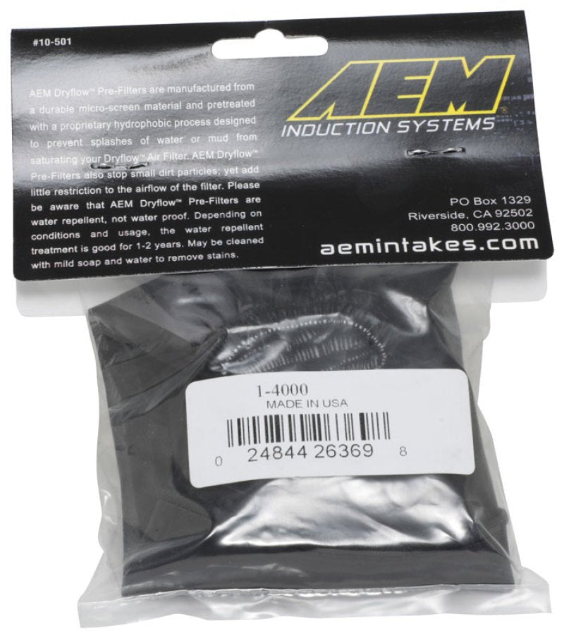 AEM Air Filter Wrap 6 inch Base 5 1/4 inch Top 5 inch Tall - Eastern Shore Retros