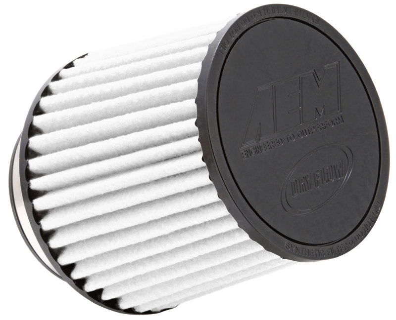 AEM Brute Force Dryflow Air Filter - Conical 6in Base OD / 5.125in Top OD / 5.25in Height - Eastern Shore Retros