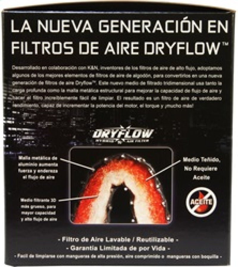AEM DryFlow Air Filter AIR FILTER KIT 2.75in X 5in DRYFLOW- W/HOLE - Eastern Shore Retros