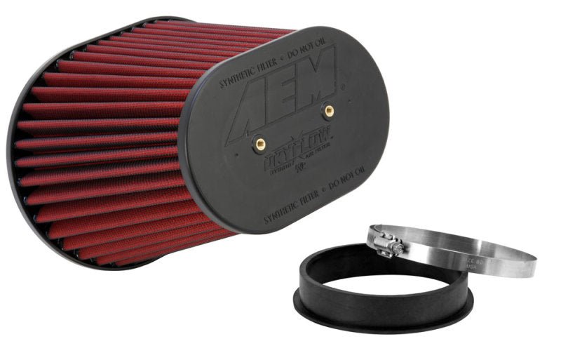 AEM Dryflow Air Filter-Oval Tapered 8in x 10.5in O/S Base / 5in x 7.75in O/S Top / 8in Height - Eastern Shore Retros