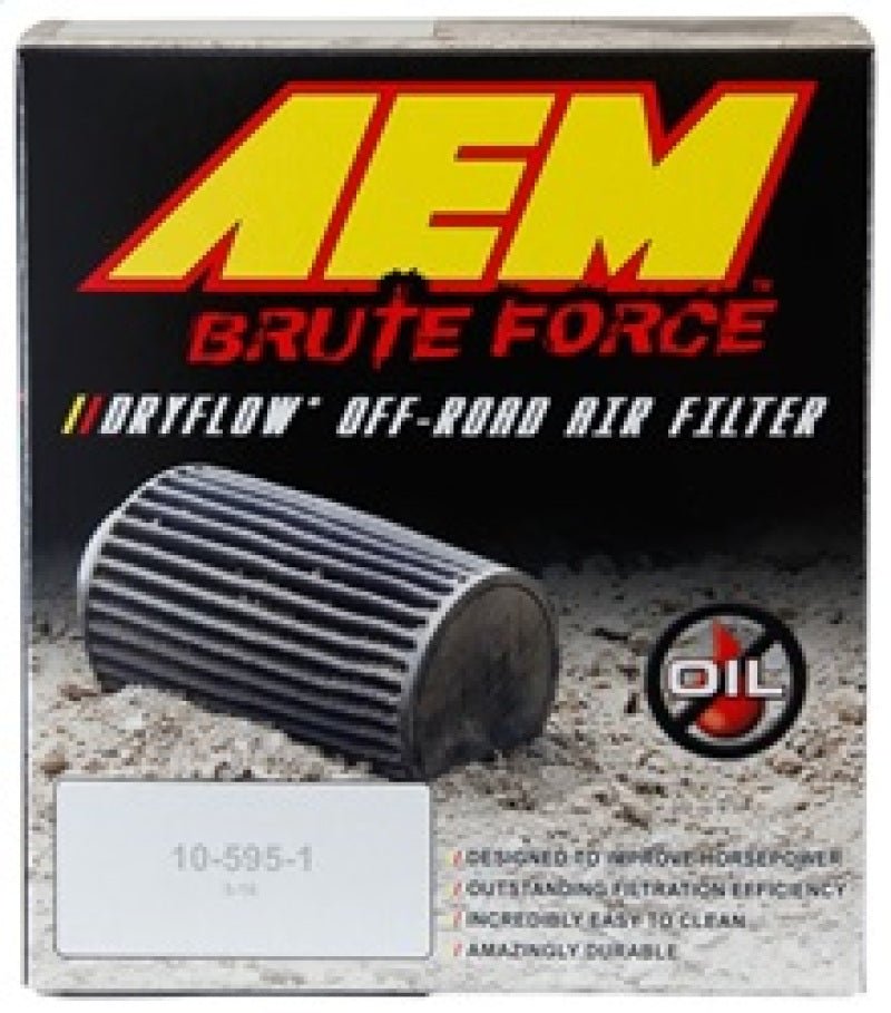 AEM Dryflow Conical Air Filter 6in Base OD x 3.5in Flange ID x 5.25in Height - Eastern Shore Retros