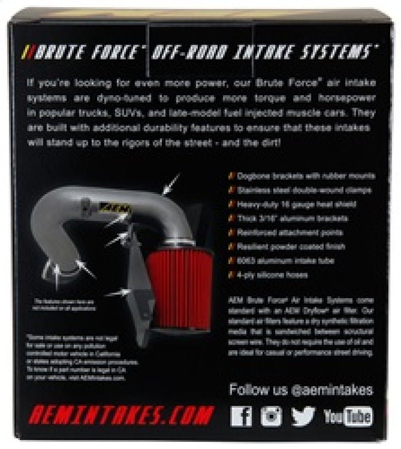 AEM Dryflow Conical Air Filter 6in Base OD x 3.5in Flange ID x 5.25in Height - Eastern Shore Retros