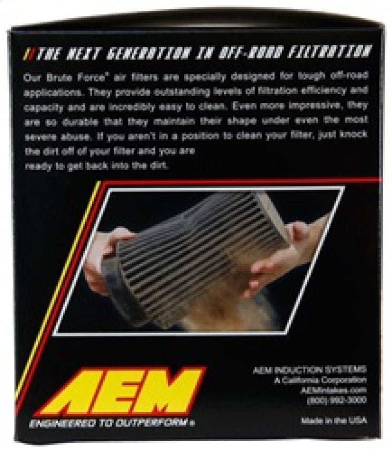 AEM Dryflow Conical Air Filter 6in Base OD x 3.5in Flange ID x 5.25in Height - Eastern Shore Retros