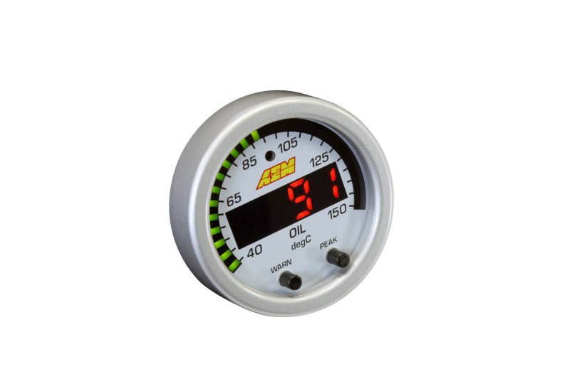 AEM X-Series Temperature 100-300F Gauge Kit (ONLY Black Bezel and Water Temp. Faceplate) - Eastern Shore Retros