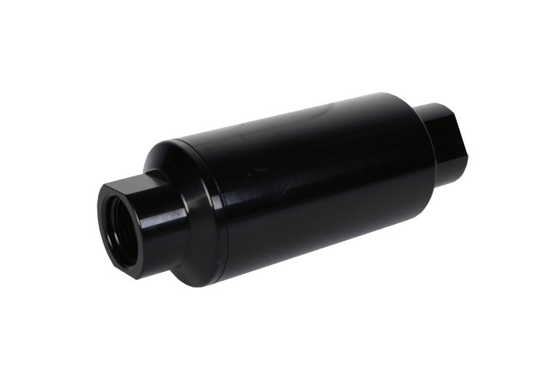 Aeromotive In-Line Filter 10AN 10 Micron Microglass Element Bright-Dip Black 2in OD - Eastern Shore Retros