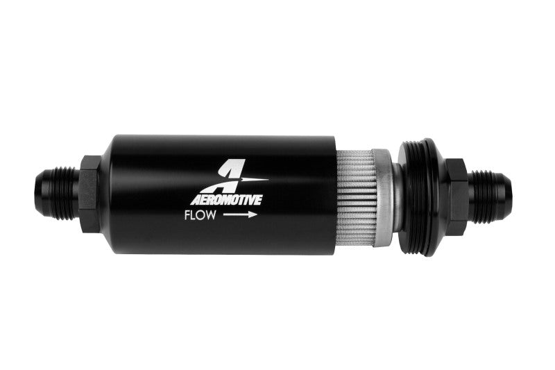 Aeromotive In-Line Filter - (AN-10) 100 Micron Stainless Steel Element Black Anodize Finish - Eastern Shore Retros
