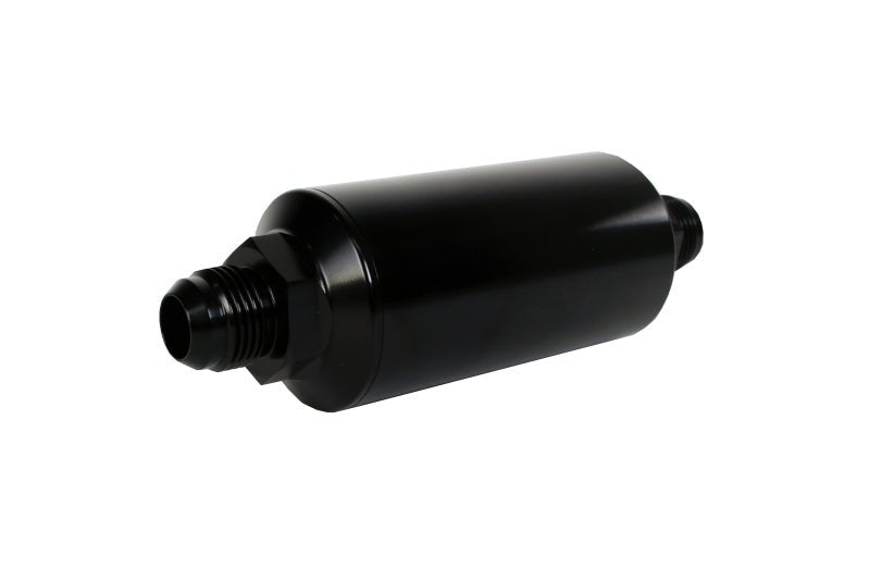 Aeromotive In-Line Filter - (AN -10 Male) 40 Micron Stainless Mesh Element Bright Dip Black Finish - Eastern Shore Retros