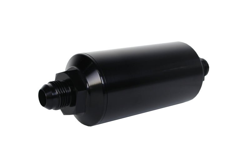Aeromotive In-Line Filter - (AN -8 Male) 40 Micron Stainless Mesh Element Bright Dip Black Finish - Eastern Shore Retros