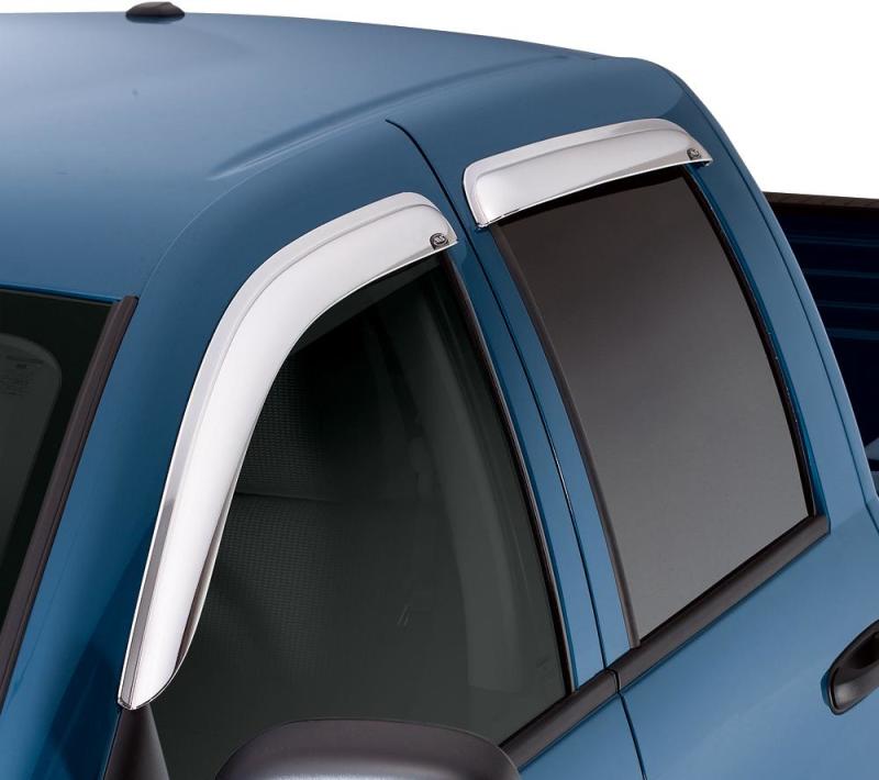 AVS 99-16 Ford F-250 Super Duty Supercrew Ventvisor Front & Rear Window Deflectors 4pc - Chrome