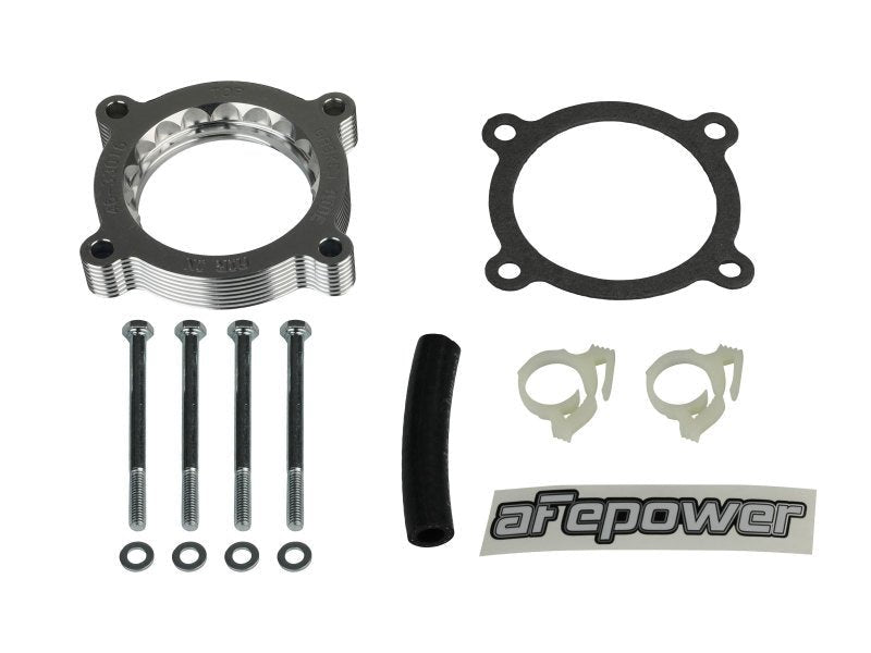 aFe 11-14 Ford Mustang/ 11-14 Ford F-150 V6 3.7L Silver Bullet Throttle Body Spacer - Silver - Eastern Shore Retros