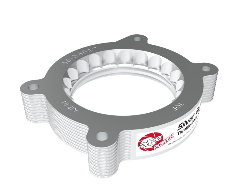 aFe 2020 Vette C8 Silver Bullet Aluminum Throttle Body Spacer Works w/ Factory Intake Only - Silver - Eastern Shore Retros