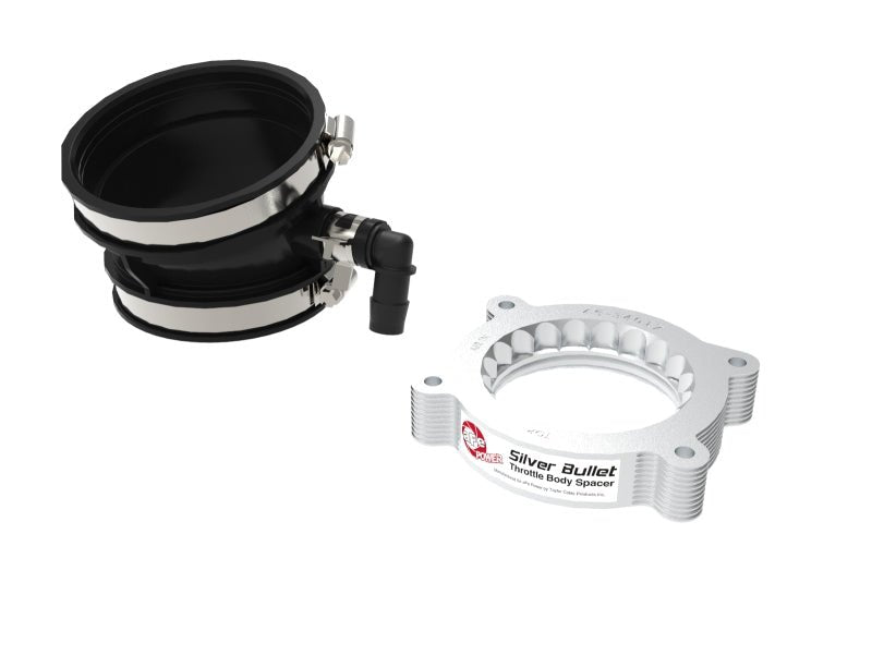 aFe 2020 Vette C8 Silver Bullet Aluminum Throttle Body Spacer Works w/ Factory Intake Only - Silver - Eastern Shore Retros