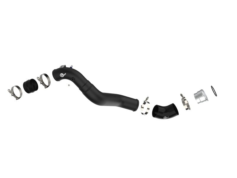 aFe 21+ Ford F-150 V6-3.5L (tt) BladeRunner 3in to 3.5in Aluminum Cold Charge Pipe Black - Eastern Shore Retros
