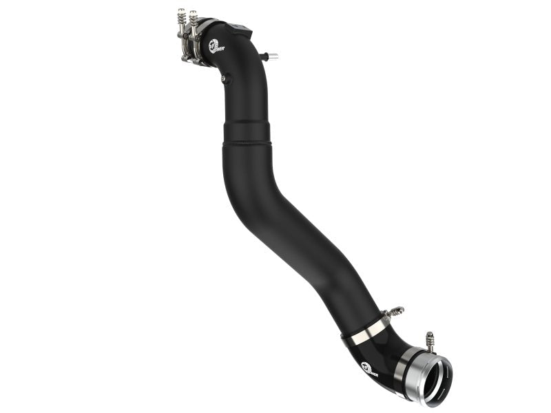 aFe 21+ Ford F-150 V6-3.5L (tt) BladeRunner 3in to 3.5in Aluminum Cold Charge Pipe Black - Eastern Shore Retros