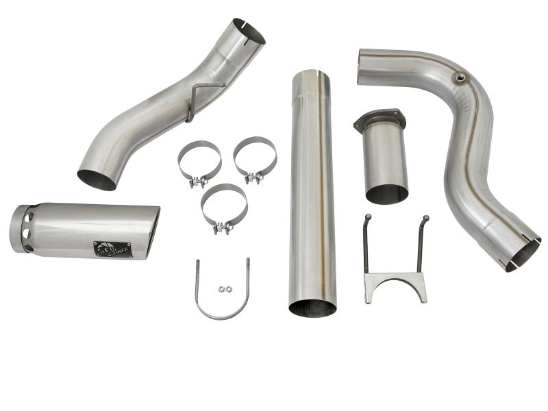 aFe ATLAS 5in DPF-Back Alum Steel Exhaust System w/Polished Tip 2017 Ford Diesel Trucks V8-6.7L (td) - Eastern Shore Retros