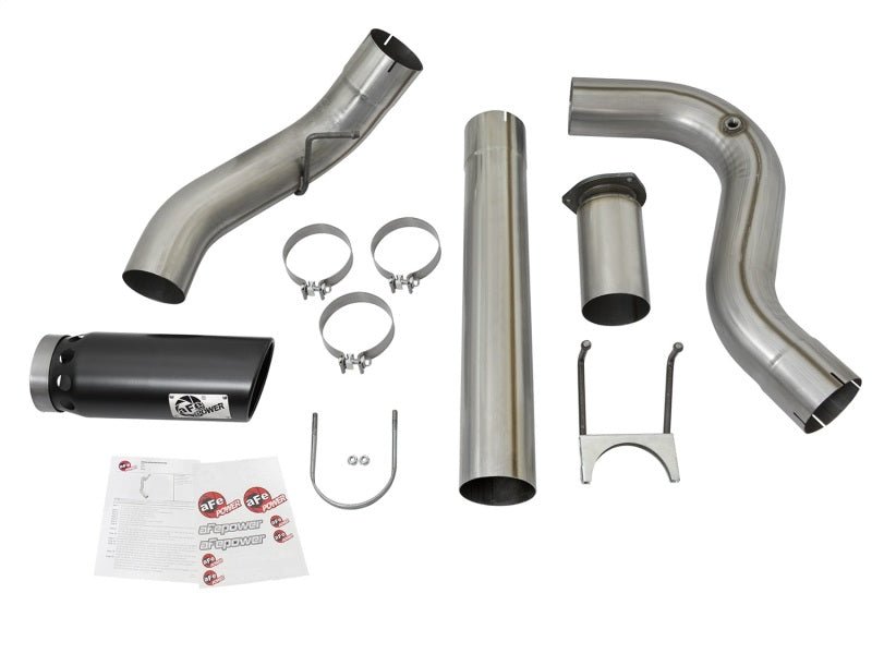 aFe Large Bore-HD 5in DPF Back 409 SS Exhaust System w/Black Tip 2017 Ford Diesel Trucks V8 6.7L(td) - Eastern Shore Retros